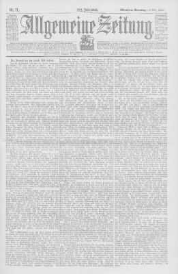 Allgemeine Zeitung Sonntag 12. März 1899