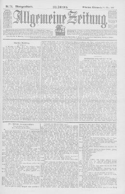 Allgemeine Zeitung Mittwoch 15. März 1899