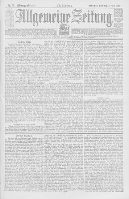 Allgemeine Zeitung Samstag 18. März 1899