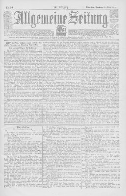 Allgemeine Zeitung Freitag 31. März 1899