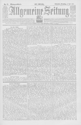 Allgemeine Zeitung Samstag 8. April 1899