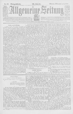 Allgemeine Zeitung Mittwoch 12. April 1899