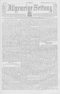 Allgemeine Zeitung Sonntag 16. April 1899