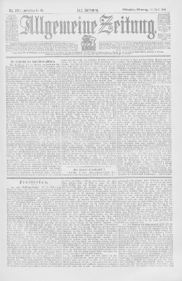 Allgemeine Zeitung Montag 17. April 1899