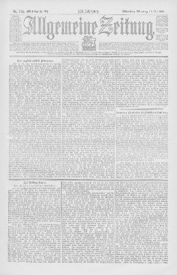 Allgemeine Zeitung Montag 15. Mai 1899