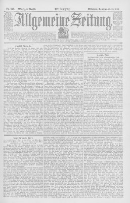 Allgemeine Zeitung Samstag 27. Mai 1899