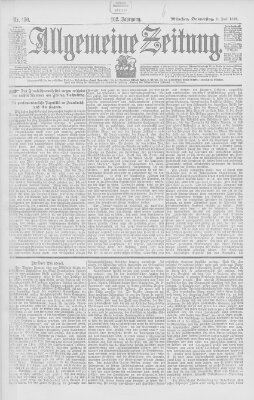 Allgemeine Zeitung Donnerstag 1. Juni 1899