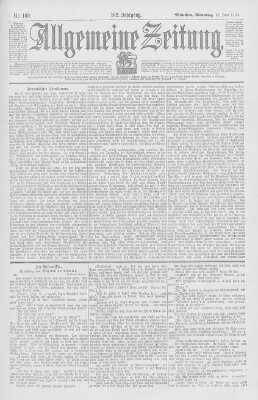 Allgemeine Zeitung Sonntag 11. Juni 1899