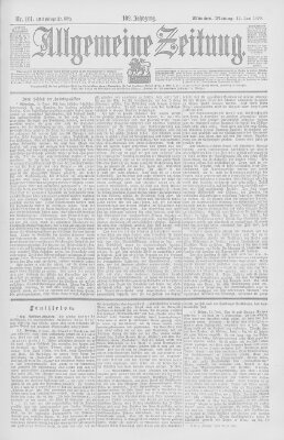 Allgemeine Zeitung Montag 12. Juni 1899