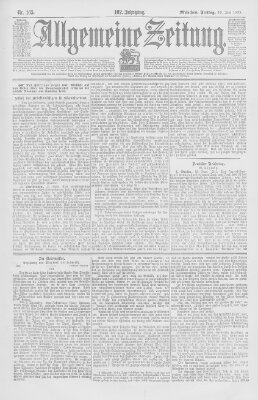 Allgemeine Zeitung Freitag 16. Juni 1899