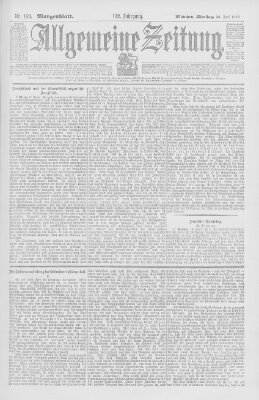 Allgemeine Zeitung Dienstag 20. Juni 1899