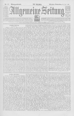 Allgemeine Zeitung Donnerstag 22. Juni 1899