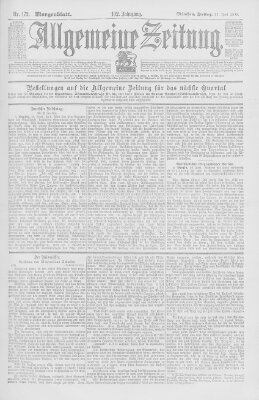 Allgemeine Zeitung Freitag 23. Juni 1899