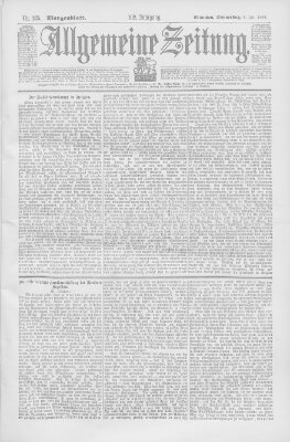 Allgemeine Zeitung Donnerstag 6. Juli 1899