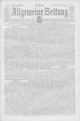 Allgemeine Zeitung Donnerstag 13. Juli 1899