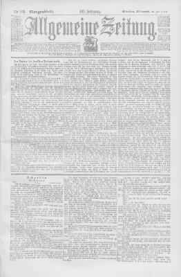 Allgemeine Zeitung Mittwoch 26. Juli 1899