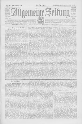 Allgemeine Zeitung Montag 25. September 1899