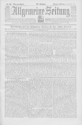 Allgemeine Zeitung Dienstag 26. September 1899