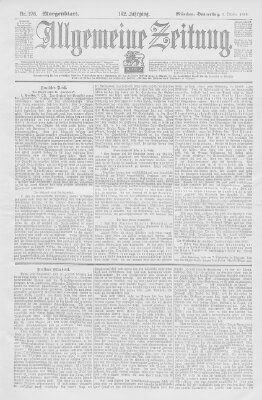 Allgemeine Zeitung Donnerstag 5. Oktober 1899