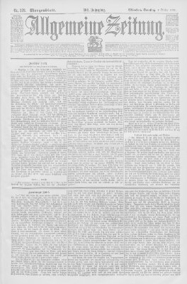 Allgemeine Zeitung Samstag 7. Oktober 1899