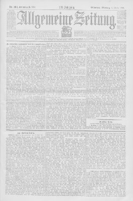 Allgemeine Zeitung Montag 9. Oktober 1899