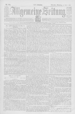 Allgemeine Zeitung Sonntag 15. Oktober 1899