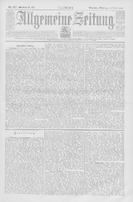 Allgemeine Zeitung Montag 16. Oktober 1899