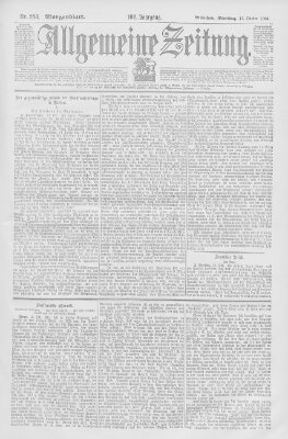 Allgemeine Zeitung Dienstag 17. Oktober 1899