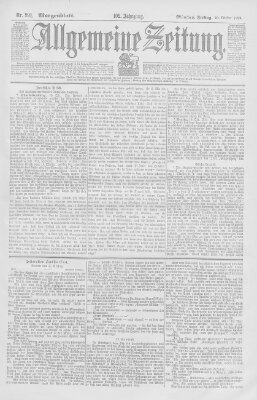 Allgemeine Zeitung Freitag 20. Oktober 1899