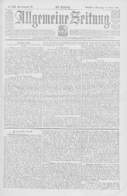 Allgemeine Zeitung Montag 23. Oktober 1899