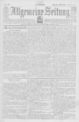 Allgemeine Zeitung Mittwoch 1. November 1899