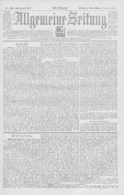 Allgemeine Zeitung Donnerstag 2. November 1899