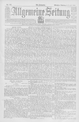 Allgemeine Zeitung Sonntag 5. November 1899