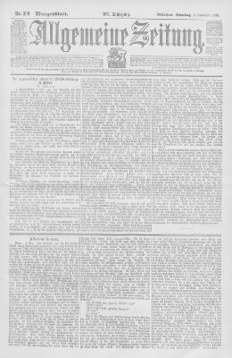 Allgemeine Zeitung Dienstag 7. November 1899