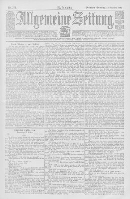 Allgemeine Zeitung Sonntag 12. November 1899