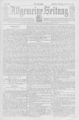 Allgemeine Zeitung Sonntag 26. November 1899