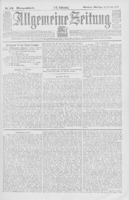 Allgemeine Zeitung Dienstag 28. November 1899