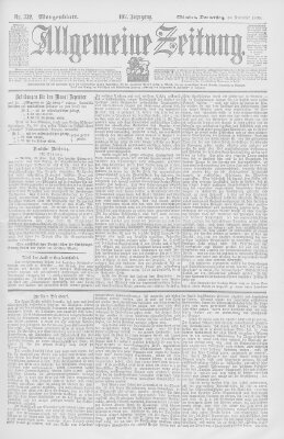 Allgemeine Zeitung Donnerstag 30. November 1899