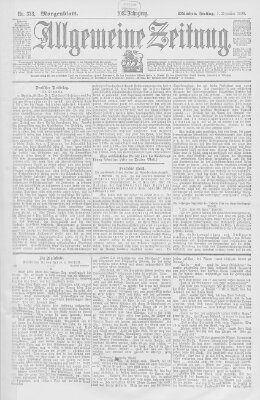 Allgemeine Zeitung Freitag 1. Dezember 1899