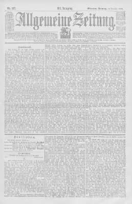 Allgemeine Zeitung Sonntag 3. Dezember 1899