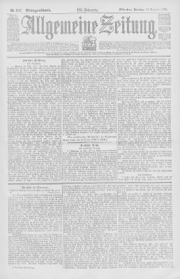 Allgemeine Zeitung Freitag 15. Dezember 1899