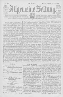 Allgemeine Zeitung Sonntag 17. Dezember 1899