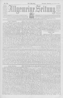 Allgemeine Zeitung Sonntag 24. Dezember 1899