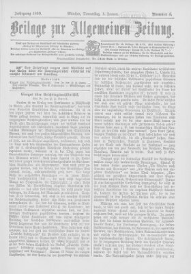 Allgemeine Zeitung Donnerstag 5. Januar 1899