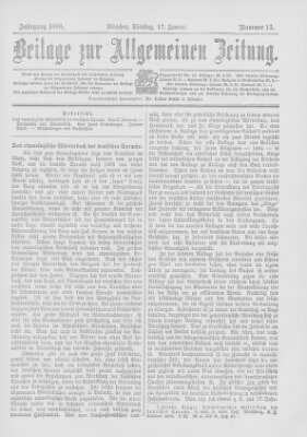 Allgemeine Zeitung Dienstag 17. Januar 1899