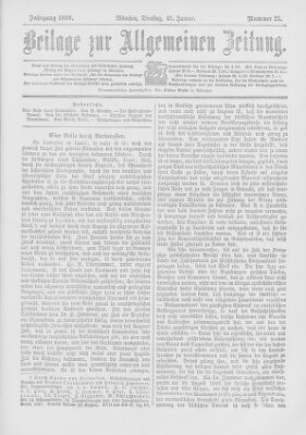 Allgemeine Zeitung Dienstag 31. Januar 1899