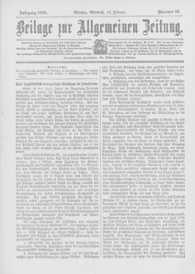 Allgemeine Zeitung Mittwoch 15. Februar 1899