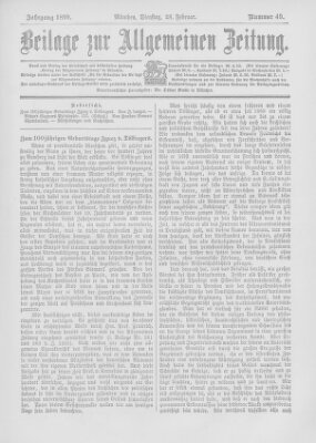 Allgemeine Zeitung Dienstag 28. Februar 1899