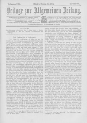 Allgemeine Zeitung Montag 13. März 1899