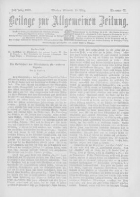 Allgemeine Zeitung Mittwoch 15. März 1899